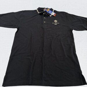 NWT Vintage 2002 SALT LAKE OLYMPICS 3 button Navy Shirt RARE